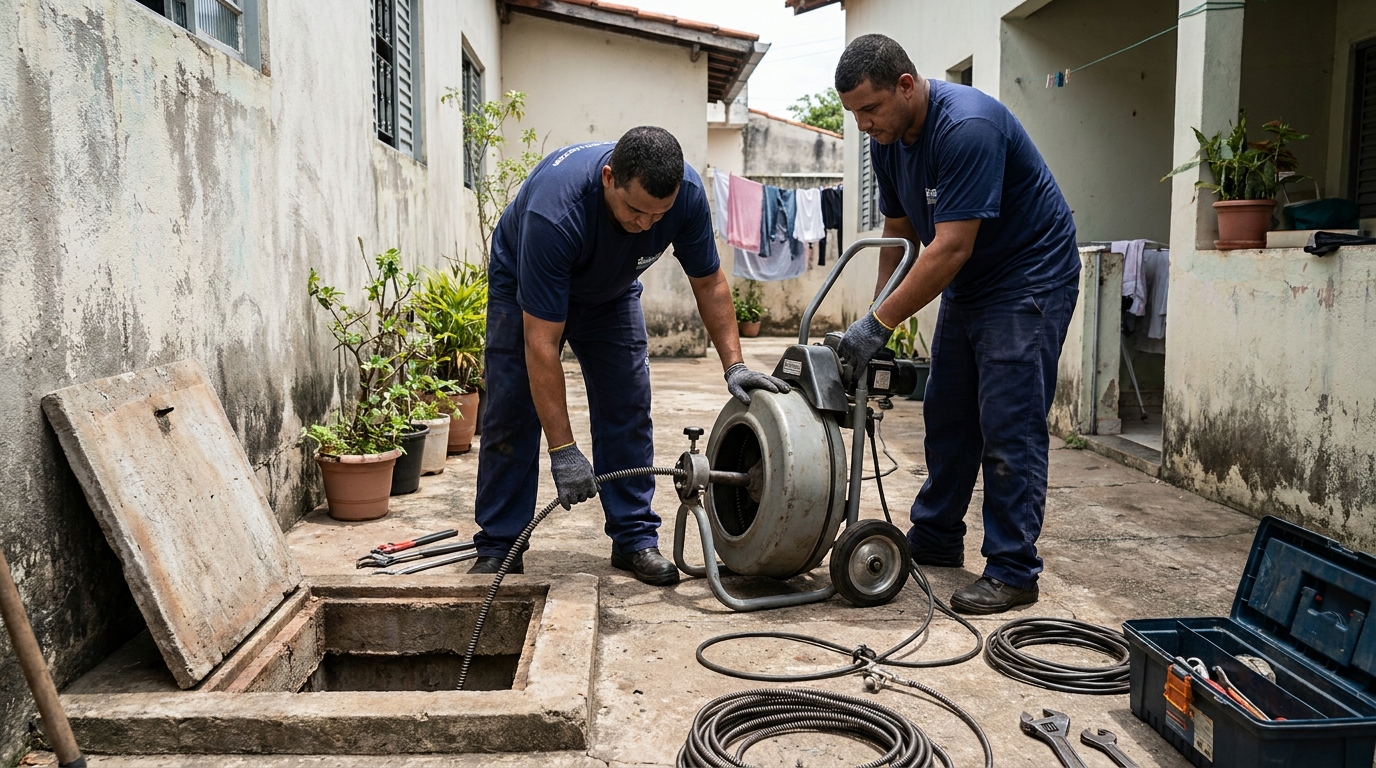 Desentupimento de Coluna Sanitária em Blumenau‑SC