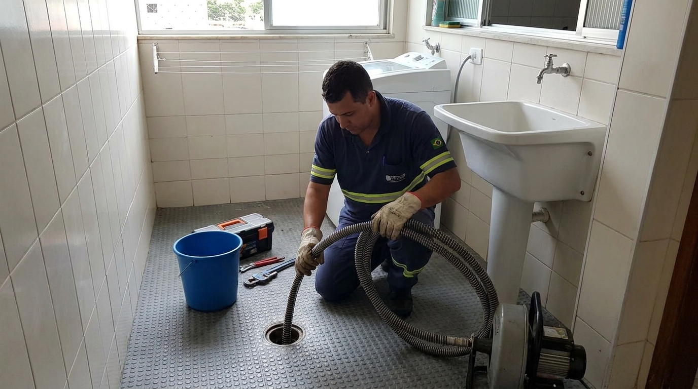 Desobstrução na Cozinha no Centro, Blumenau‑SC